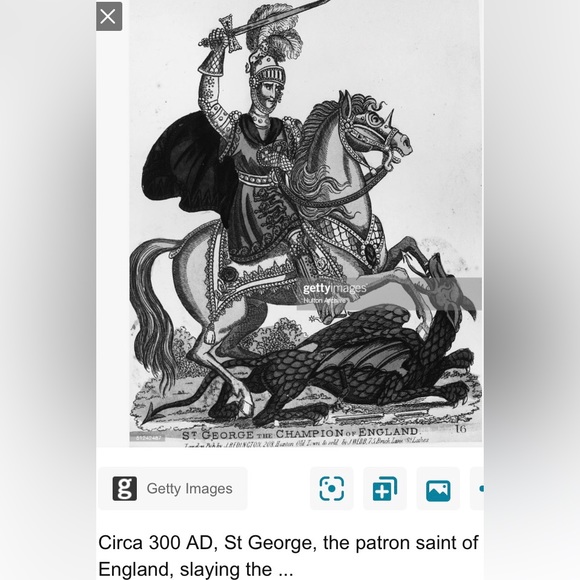 Vintage Brass Medallion with gemstones of St. George slaying the Dragon - Picture 4 of 4